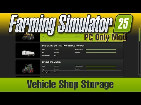 Vehicle Shop Storage - FS25 Mod