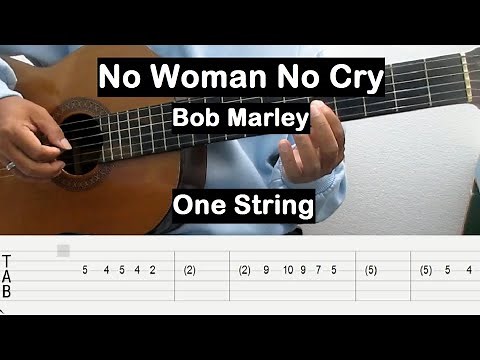 No Woman No Cry Guitar Tutorial One String (Bob Marley) Guitar Tabs Single String Guitar Lessons