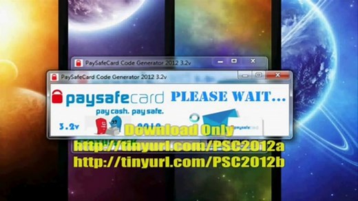Free PaySafeCard Code Generator 2012 3.2v PSC Codes Download