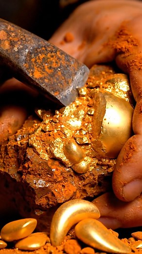 1.3M views · 4.6K reactions | From the darkness of solid rock emerges the brilliant light of gold that has waited millennia to be discovered. #GoldMining #HiddenTreasure #RawGold #NaturalGold #GoldDiscovery #AncientWealth #PreciousMetals #GoldRush #UnearthedGold #NatureRiches | Erna Gold | Facebook