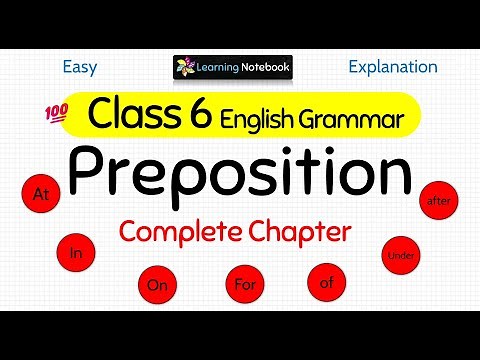 Class 6 Preposition | Class 6 English grammar Prepositions