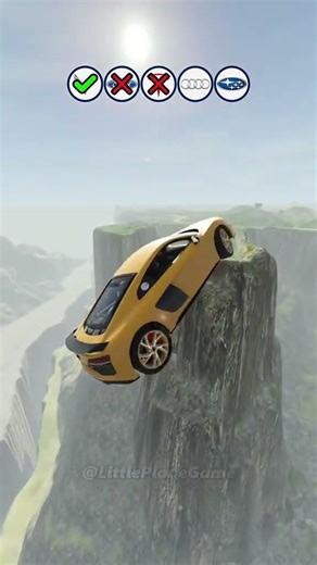 Cars are leaping over dangerous cliffs! 🔥Who can succeed?🏆#beamngdrlve #gaming #carjump #carcrash #f