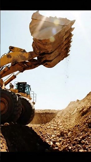 Heavy Equipment Power: Front Loader Dumping Dirt! 🚧