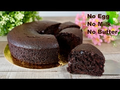 Super Moist Chocolate Cake | No Egg No Milk No Butter Cake.