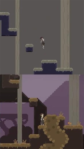 Platformer Level Glow Up with Parallax Layers🖤