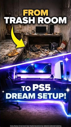 From Trash Room to PS5 Dream Setup 🤯✨