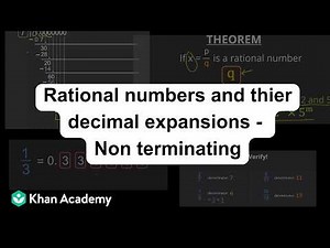 Non-Terminating Decimal Expansion | Real Numbers | Class 10 TG | Mathematics | Khan Academy