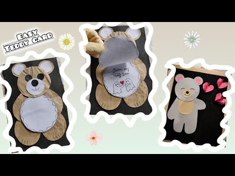 Easy Handmade Card🧸| Teddy Bear Card for Love💕|