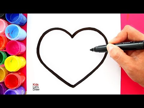 How to draw and paint a COLORFUL HEART