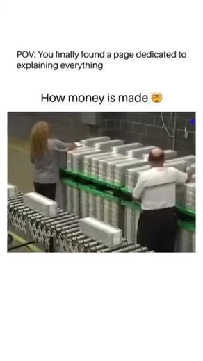 Explaining Everything | Facts | History on Instagram: "For paper currency, special paper made of cotton and linen is used. For coins, metal blanks are prepared, usually composed of alloys such as copper, nickel, and zinc. Paper Currency: The Bureau of Engraving and Printing prints the designs onto large sheets of the ade special paper using offset printing presses. Security features are also incorporated during this process. Cutting and Inspection (for paper currency): After printing, the large 