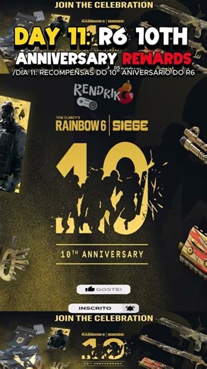DAY 11: R6 10TH ANNIVERSARY REWARDS #rainbowsixsiege #r6s #r6tips #shorts #r6siege
