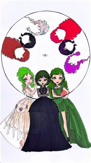 Guess the correct hear colour of the chracter frim dead dance Wednesday adams #craft #art #wednesday