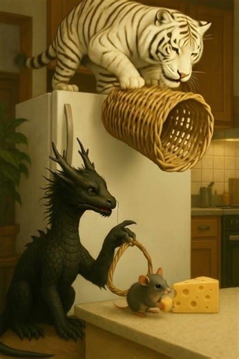 TRAP1 #AI #trap #Dragon #Tiger #Shorts #funny #cute #aianimation #Animation #aivideo #Endless