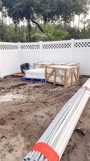 Part 3: electrical, and decking is starting! #poolbuild #poolinspo #pool #dreampool #poolinstallation #backyardtransformation | Casa Francois