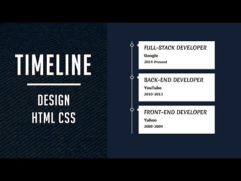Design a Vertical Timeline Using Only Html And CSS | Simple Timeline design html css
