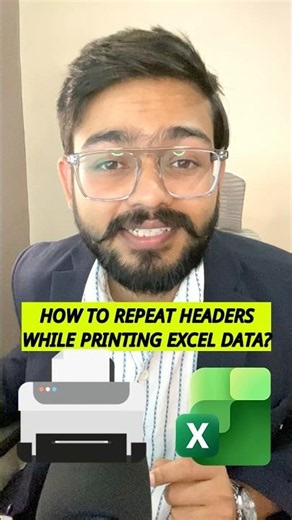 How to Repeat Headers while Printing Excel Data‼️Excel Amazing Trick #excel #exceltips #shorts