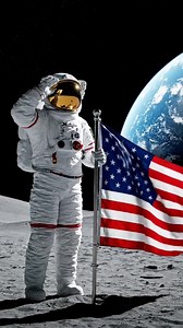 A proud moment in US history is that an astronaut is placing it's flag on Moon’s dusty Surface #fblifestyle | Beyond the Stars