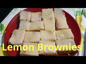 Lemon Brownies.Easy lemon cake brownies recipe by Koli's kitchen.