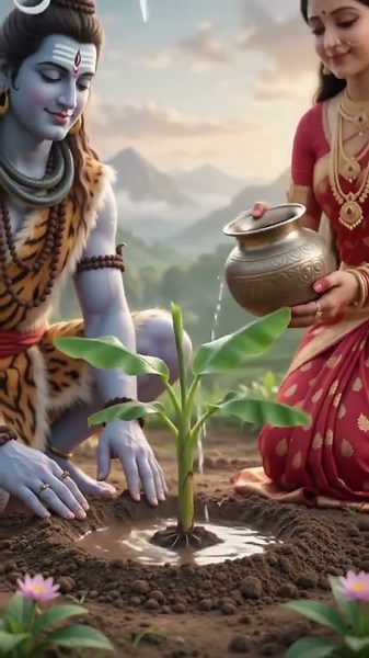 ##Shiv Ji and Parvati ji 🌺🌿🌺🌿🌺🌿