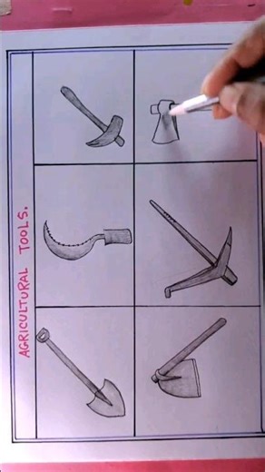 How To Draw Agricultural Tools/Agricultural Tools Drawing Easy
