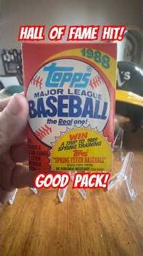 1988 Topps baseball cards vintage / old wax pack opening rip. Hall of Fame hit!