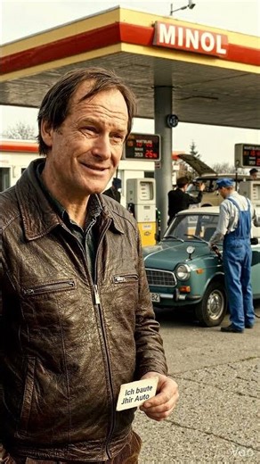 East German Minol gas station, car buying service with a business card – it's worth a try. #ddral...