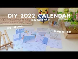 How to make desk calendars at home 🖨 printer settings using Canon Pixma 🌼 sticker business vlog
