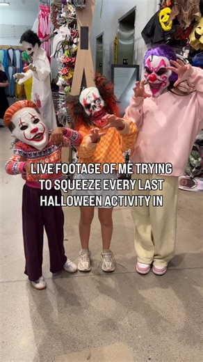 Any other moms out there that can relate? 👻👻 Check in! What's your fav last minute Halloween activities? Think I can squeeze in some pumpkin carving and door decorating before tomorrow? Idkkkkkkkk I do it for the kids, but also for me because we deserve to enjoy the season before we go full blast into nutcracker season 💃🏻💃🏻💃🏻💃🏻💃🏻😂😂😂 Give me your thoughts and hacks! I'm having mom guilt because I feel like we didn't do enough this year 😭😭😭😭 #spookyseason #halloweenactivities #m