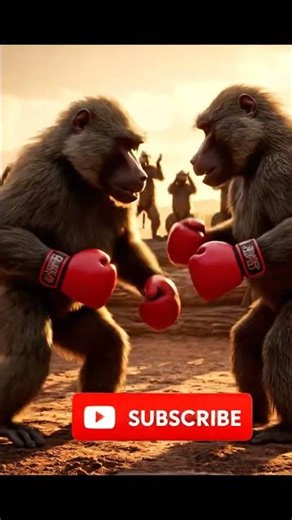 Wild Monkey Boxing Turns Into Chaos! #FightChaos #MonkeyShowdown #ViralFight