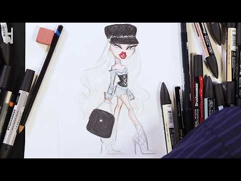 Bratz Cloe Illustration Colouring & Details Process | Hayden Williams