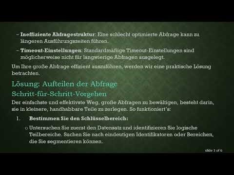 Wie man eine Sehr Große Abfrage in SQL Server sicher mit ColdFusion ausführt