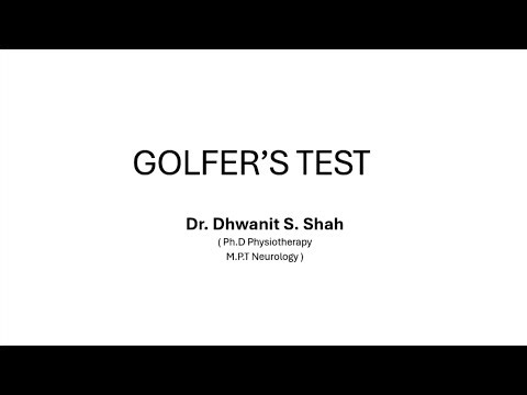 Part:- 9:- GOLFER'S Test:- ELBOW PAIN SPECIAL ORTHOPEDIC DIAGNOSTIC TEST