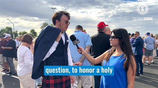 4.6K views · 149 reactions | MARTYRED: Charlie Kirk Through This Gen Zer's Eyes Not only was Kirk a gateway into conservatism for many men, he was also a "martyr," according to this 25-year-old fan at Charlie Kirk’s memorial in Glendale, Arizona on Sunday. "Just a holy man standing up for what he believed in and being very blameless and his death basically just multiplying his efforts." | The Daily Signal | Facebook