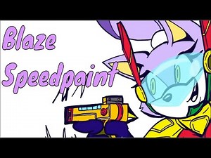 Sonic Fanart Blaze the Cat Art Speedpaint (Zlaze the Zone Cop)
