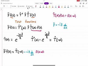 Griffiths Introduction to Quantum Mechanics Solution 6.3: Momentum under Translation