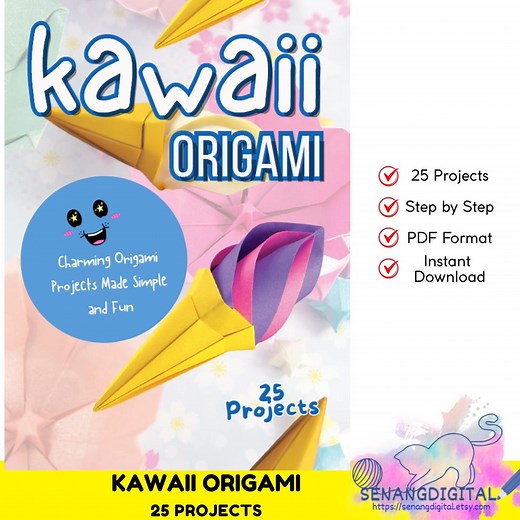 Kawaii Origami Step by Step PDF | 25 Adorable Paper Folding Projects | Cute Boxes, Envelopes, and Decorations | Easy Origami for Beginners - Etsy