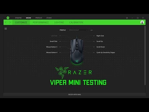 Testing the Razer Synapse 3.0 Software (Viper Mini RGB)