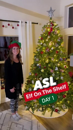 2.3K views · 49 reactions |  ASL Elf on the Shelf. Today you’ll learn how to sign Christmas tree and see it in action!#asl #signlanguage #elfontheshelf #aslelfontheshelf #learnanewlanguage #learnsignlanguage #deaf | ASL Wonder | Facebook