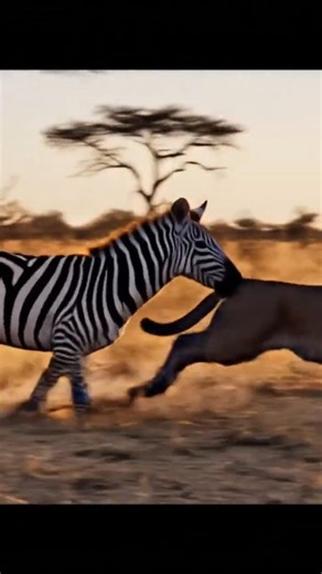 Zebra chasing Puma #Zebra chasing #puma