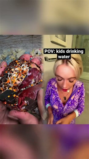 POV: kids drinking water be like😂 #shorts