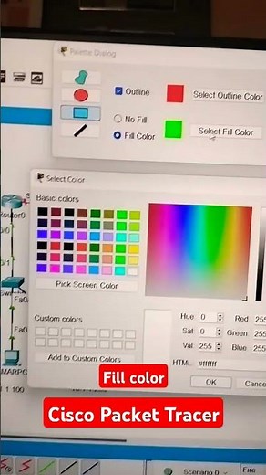 Fill Color | Cisco Packet Tracer #networkengineerstuff #ccna #ciscopackettracer #cisco