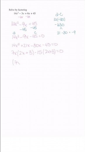 Factoring using the AC method #algebra #factoring #maths #mathhelp #solvingquadraticequations