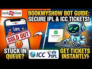 BookMyShow Bot - ICC Tickets - IPL Tickets - Ticket Booking Bot