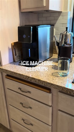 I didn’t realize you needed to actually clean your ice machine regularly! This ice machine cleaner makes it so easy! #icemaker #homefinds #icemachinecleaner #kitchenessentials