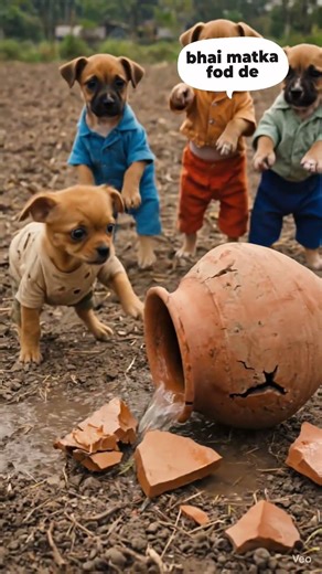 poor puppy thirsty while working and working in sunlight 😢 #aivideo #cartoon #mrbean #dog #puppyeyes