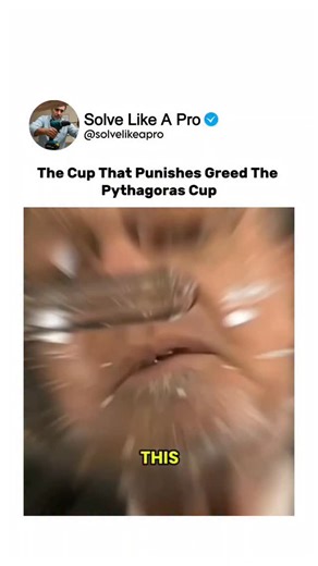 Solve Like A Pro on Instagram: "The cup that punishes greed — the Pythagoras Cup 🍷 At first, it works like any normal cup. But pour past a hidden limit, and the entire drink drains out through a clever siphon system. Designed thousands of years ago, it taught moderation through engineering, not words. Ancient wisdom with a built-in lesson. #PythagorasCup #AncientEngineering #SmartDesign #PhysicsFun #DidYouKnow"