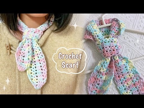 Easy Crochet Scarf Tutorial for Beginners | Quick & Simple Scarf Pattern | Tiny Crochet Lab