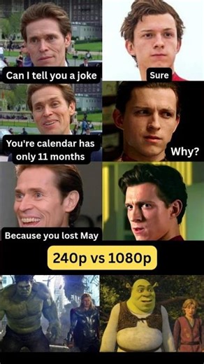 Funniest Marvel memes 🤣😂 | Spider man Memes | Marvel in 240p vs 1080p | #shorts #funny #memes