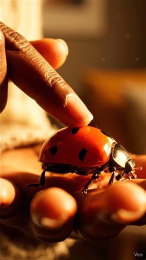 Never knew a giant ladybug could be this adorable! #LadybugPet #BigInsect #naturemagic #viralshorts”