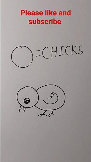 how to draw chick easy for beginner